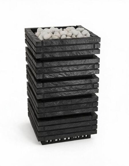 Электропечь Sangens W Brick Graphite для бани — кирпич графитового цвета, парная от 10 до 17 м³