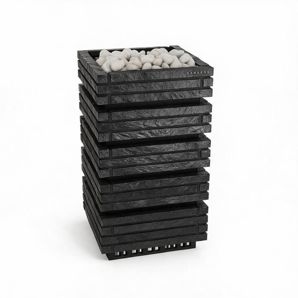 Электропечь Sangens W Brick Graphite для бани — кирпич графитового цвета, парная от 10 до 17 м³