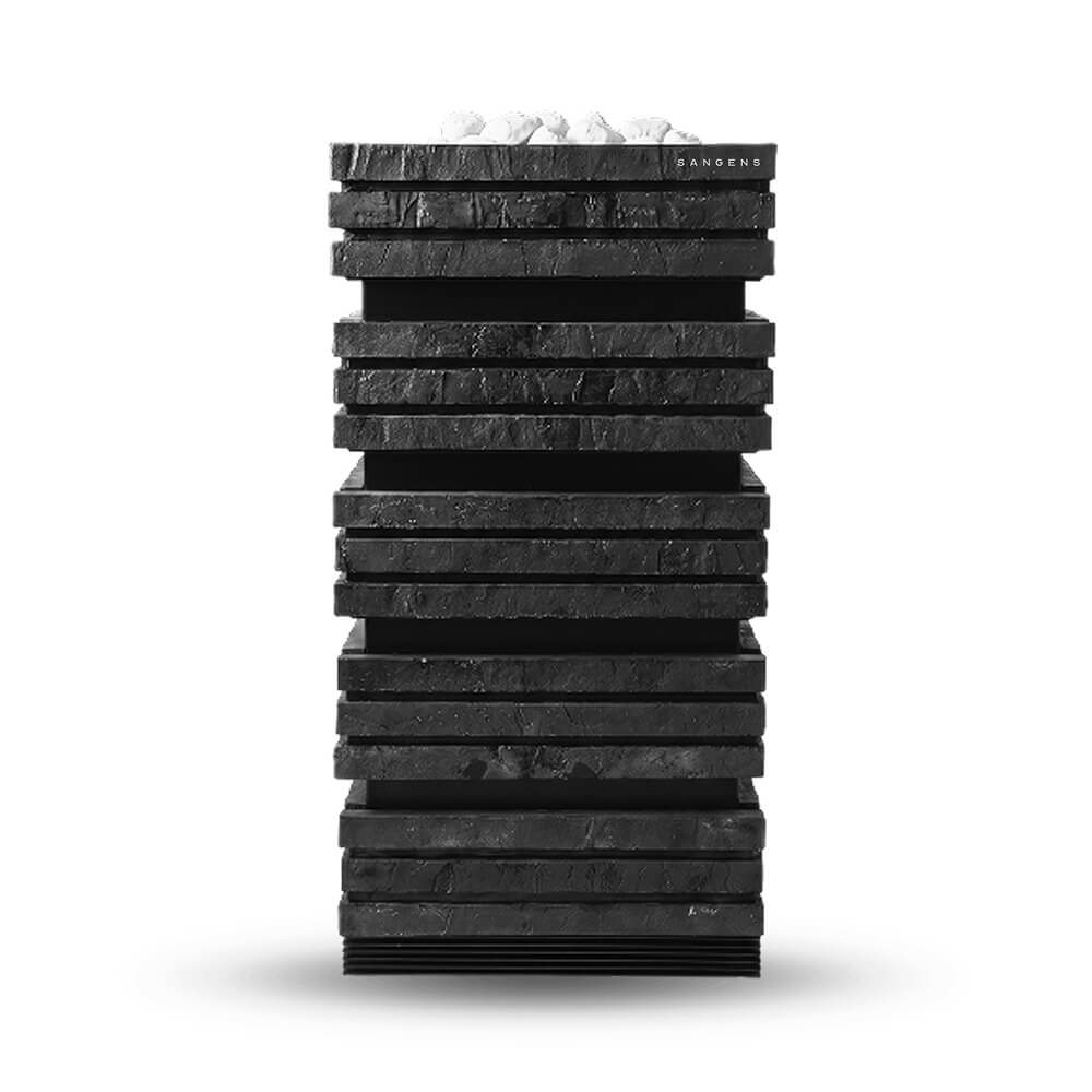 Электропечь Sangens W Brick Graphite для бани — кирпич графитового цвета, парная от 10 до 17 м³ (фото 2)