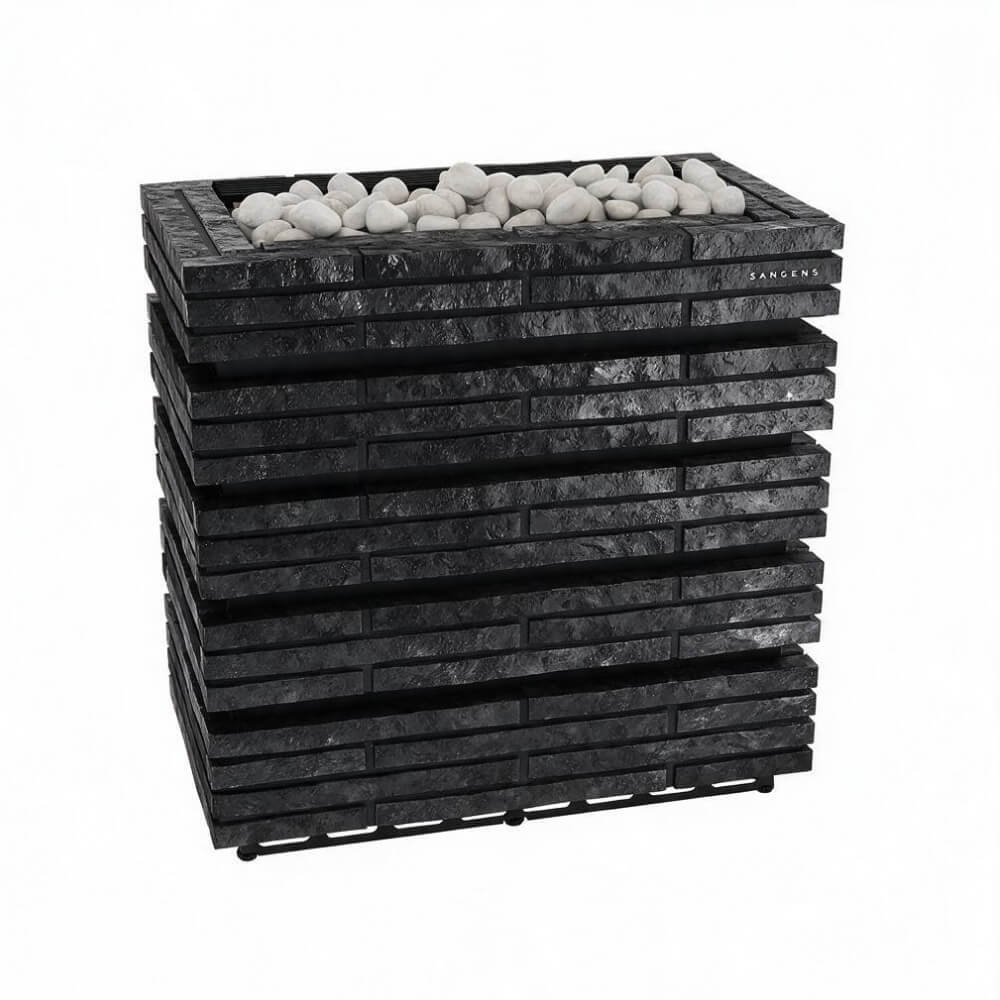 Электропечь Sangens W Brick Graphite для бани — кирпич графитового цвета, парная от 28 до 38 м³
